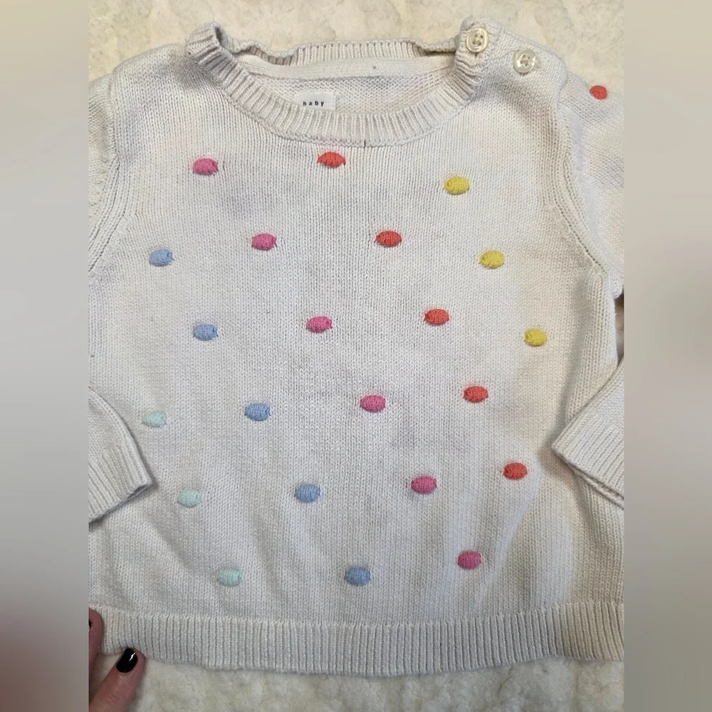 2 Gap Baby 100% Cotton Knit Sweaters 12-24M Bundle